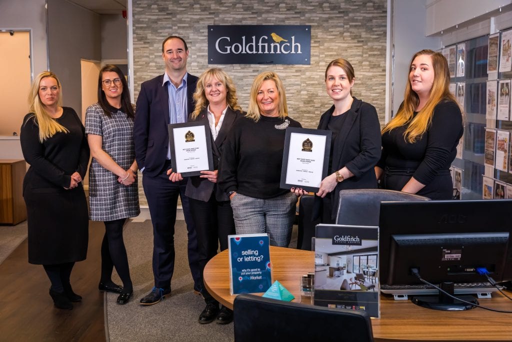 Goldfinch wins place in the top 3 of estate agents in the UK as it